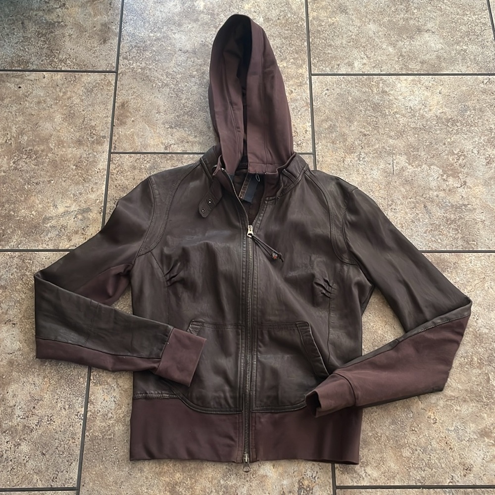 Brogden Short Waist Brown Leather Jacket